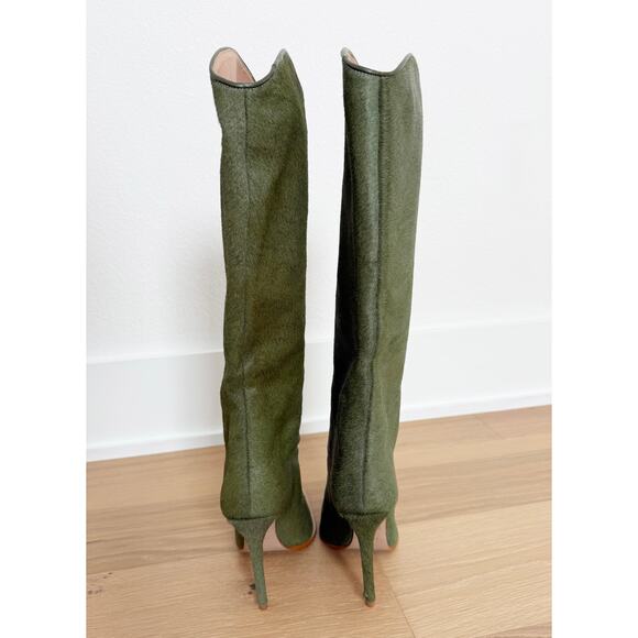 Schutz Maryana Welt Wild Pointed Toe Calf Hair High Heel Tall Boot US 5 - Picture 5 of 10